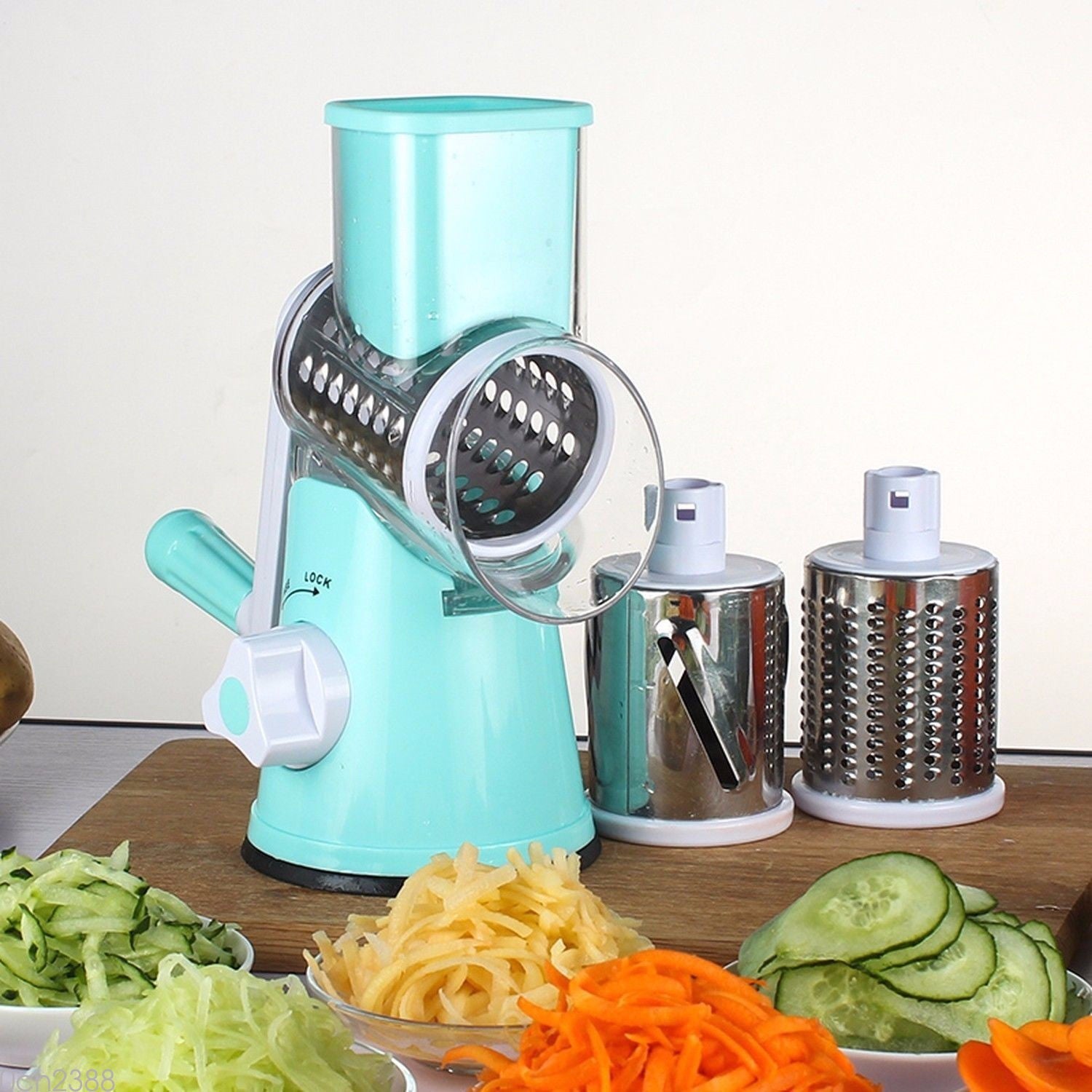 Vegetable Cutter Round Mandoline Slicer Potato Julienne Carrot Grater Cheese