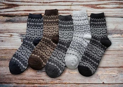 Winter Thick Warm Stripe Wool Socks Casual Sock Business Socks