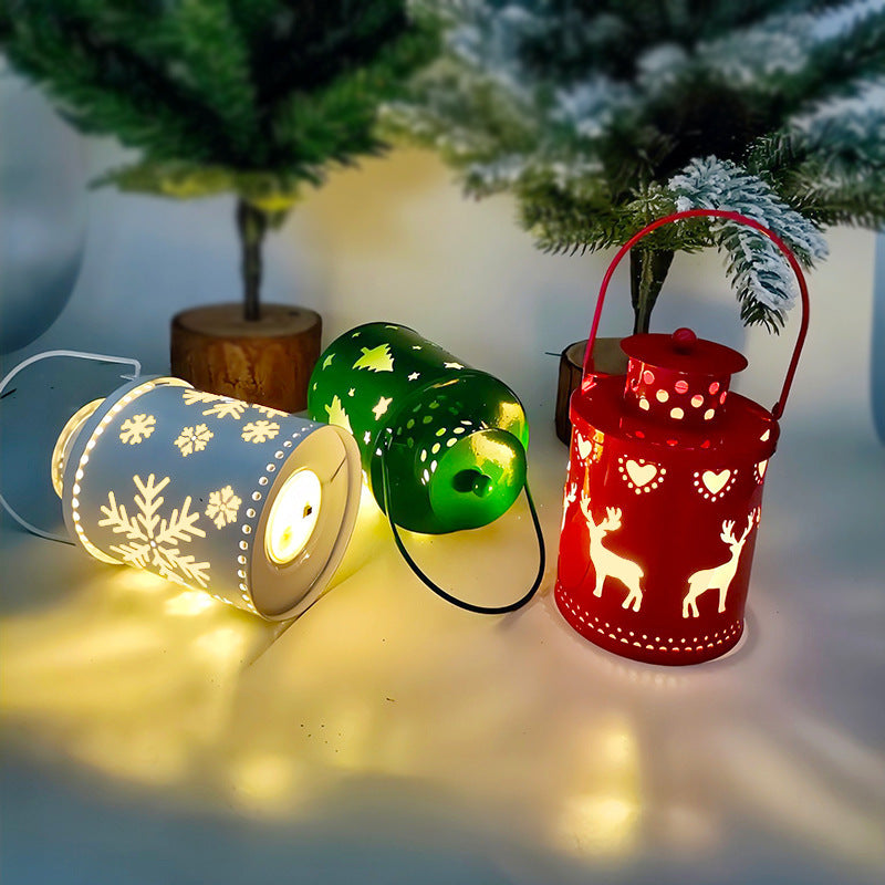 Christmas Candle Lights LED Small Lanterns Wind Lights Electronic Nordic Style Creative Holiday Decoration