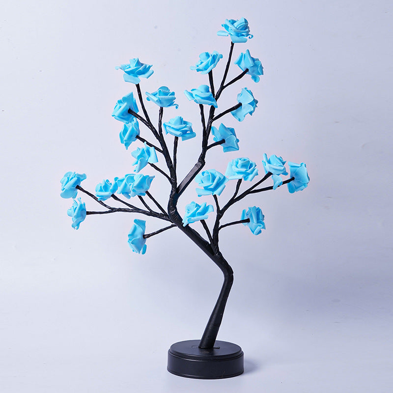 Table Lamp Flower Tree Rose Fairy Desk Night Lights USB Operated Gifts For Wedding Valentine Christmas Decoration