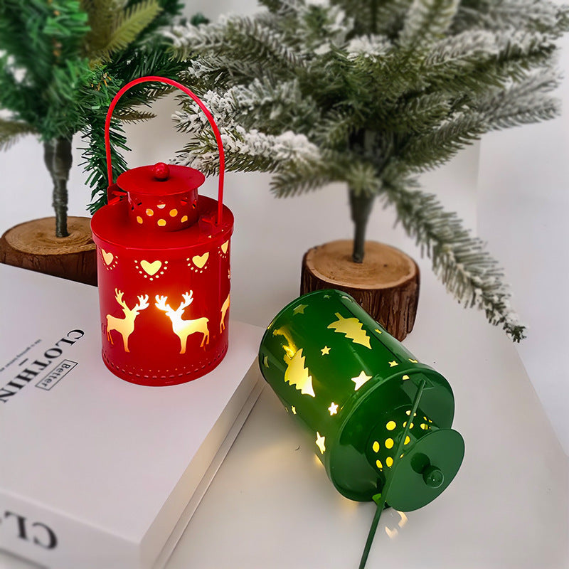 Christmas Candle Lights LED Small Lanterns Wind Lights Electronic Nordic Style Creative Holiday Decoration