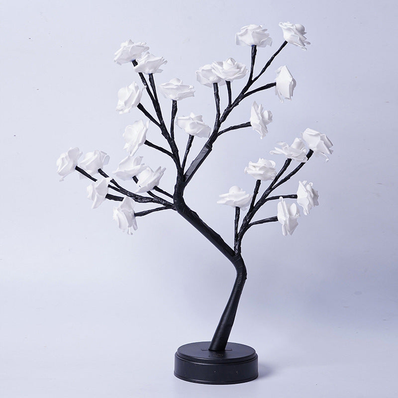 Table Lamp Flower Tree Rose Fairy Desk Night Lights USB Operated Gifts For Wedding Valentine Christmas Decoration