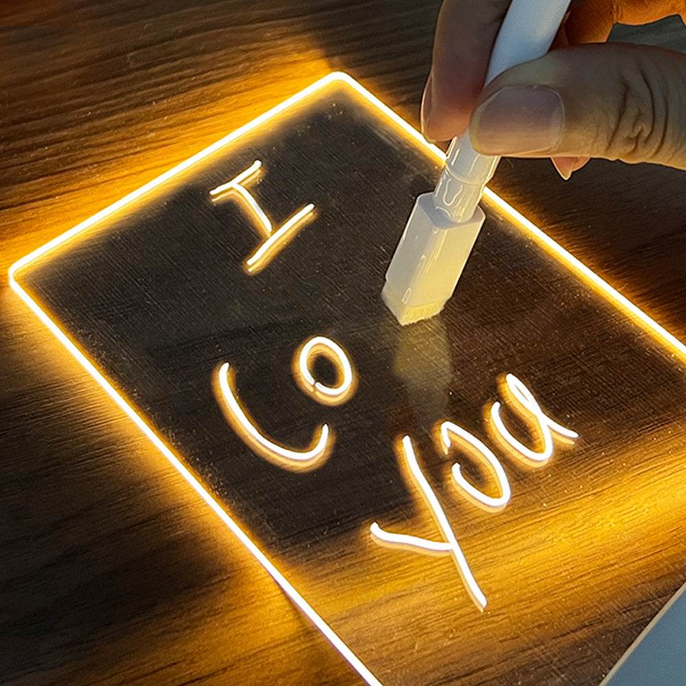 Creative Note Board Creative Led Night Light USB Message Board Holiday Light With Pen Gift Decoration Night Lamp