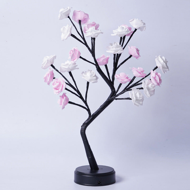 Table Lamp Flower Tree Rose Fairy Desk Night Lights USB Operated Gifts For Wedding Valentine Christmas Decoration