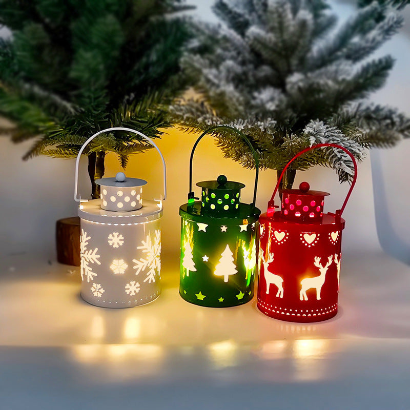 Christmas Candle Lights LED Small Lanterns Wind Lights Electronic Nordic Style Creative Holiday Decoration