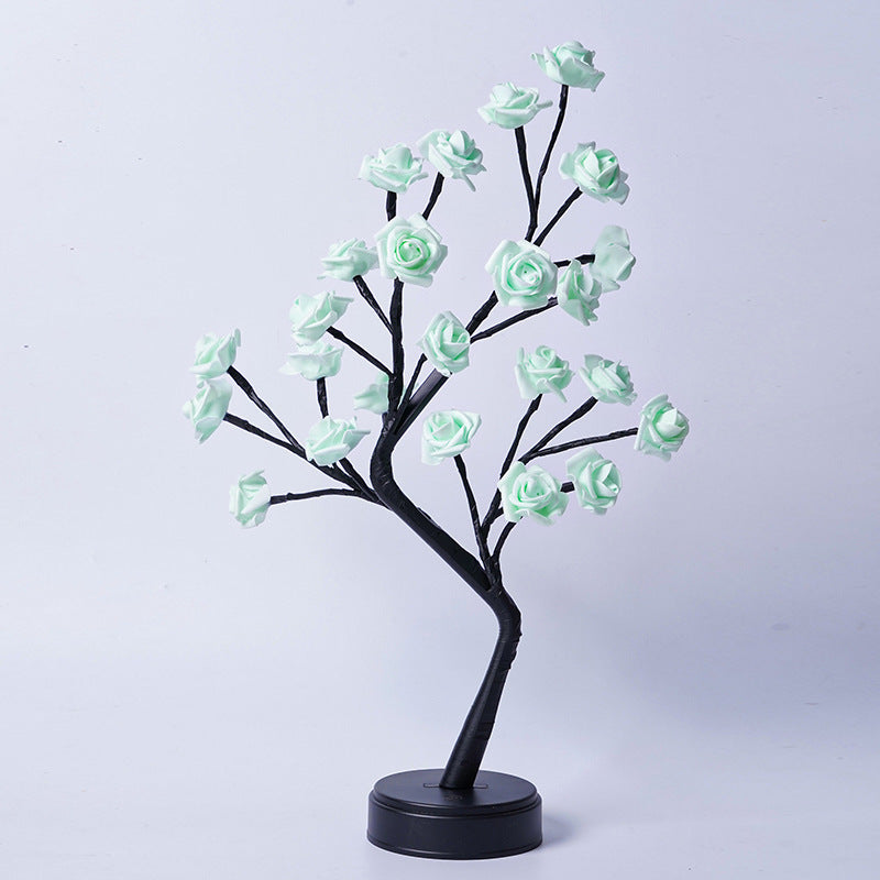 Table Lamp Flower Tree Rose Fairy Desk Night Lights USB Operated Gifts For Wedding Valentine Christmas Decoration