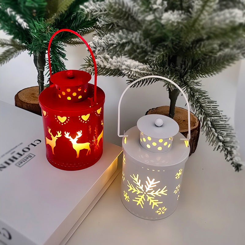 Christmas Candle Lights LED Small Lanterns Wind Lights Electronic Nordic Style Creative Holiday Decoration